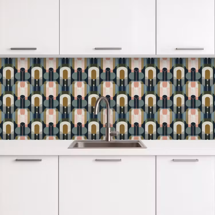 Geografisch - Modern - Kleurrijk keuken achterwand 2 groot 857 -3d