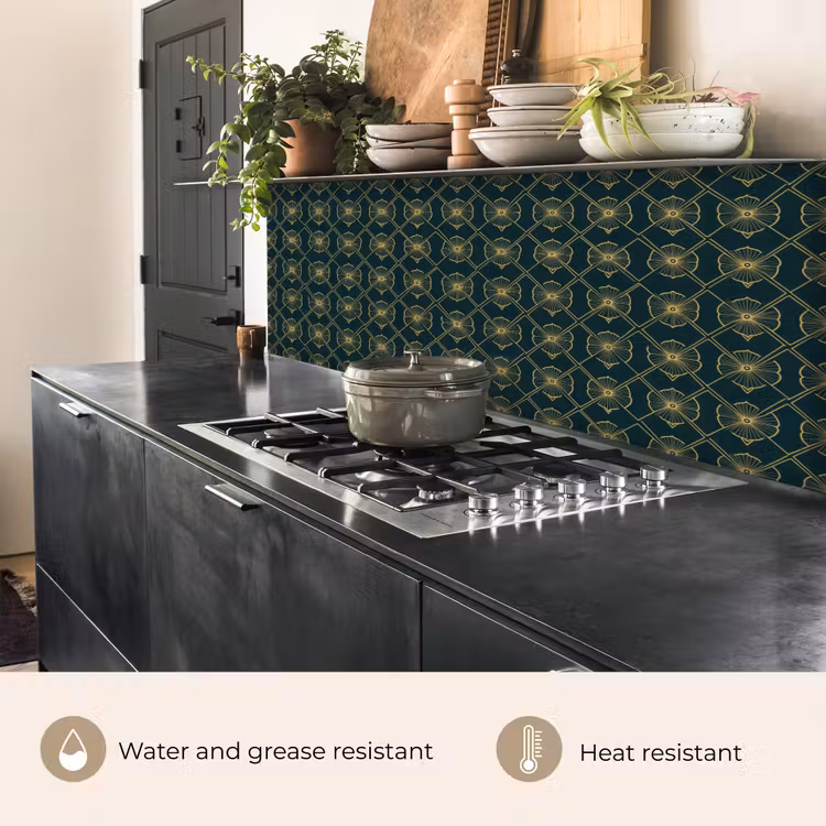 Geometrisch - Elegant - Groen keuken achterwand 2 groot 857 -usp_EN