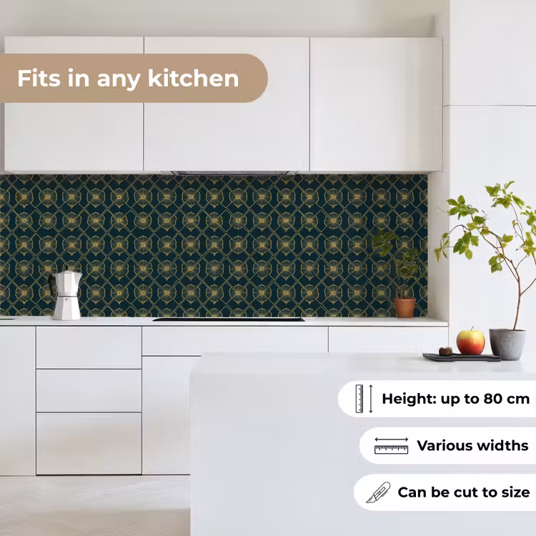 Geometrisch - Elegant - Groen keuken achterwand 2 groot 857 -sfeer4_UK