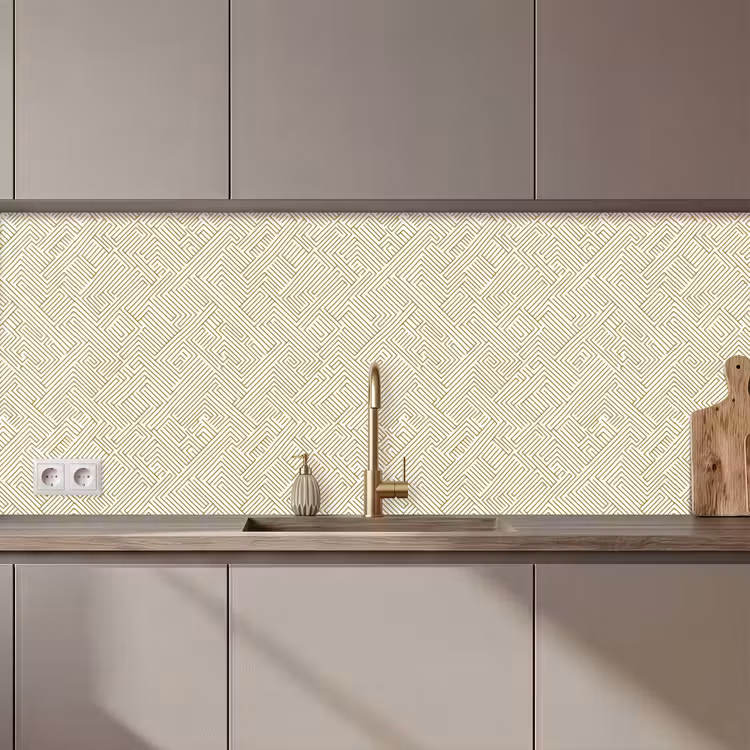 Geometrisch - Lijnen - Groen keuken achterwand 2 middel 871 zz_3dshopping