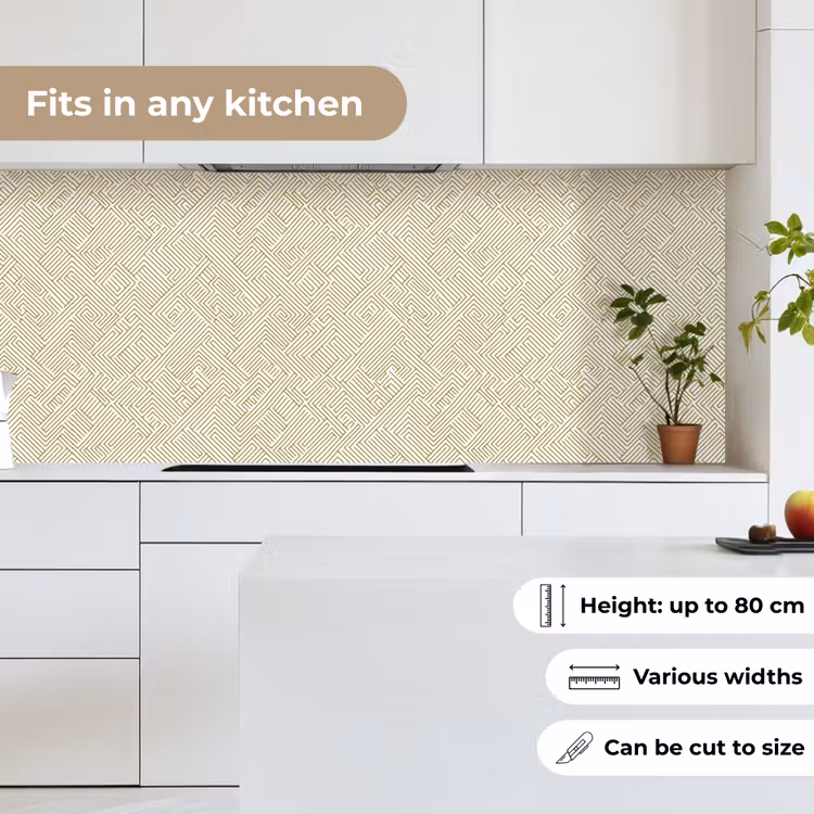 Geometrisch - Lijnen - Groen keuken achterwand 2 middel 871 -sfeer4_UK