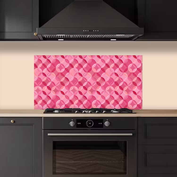 Geometrisch - Mozaïek - Modern - Roze keuken achterwand spatscherm middel 899 -sfeer1