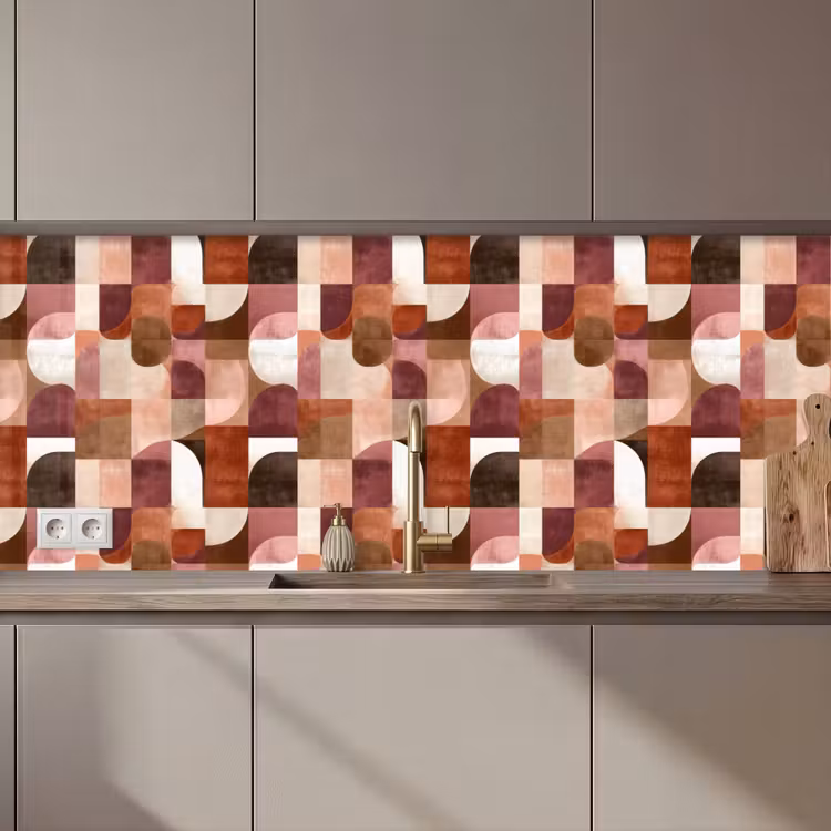Geometrie - Modern - Retro keuken achterwand 2 middel 871 zz_3dshopping