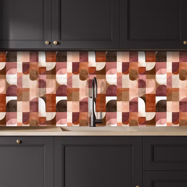 Geometrie - Modern - Retro keuken achterwand 2 middel 871 -sfeer1