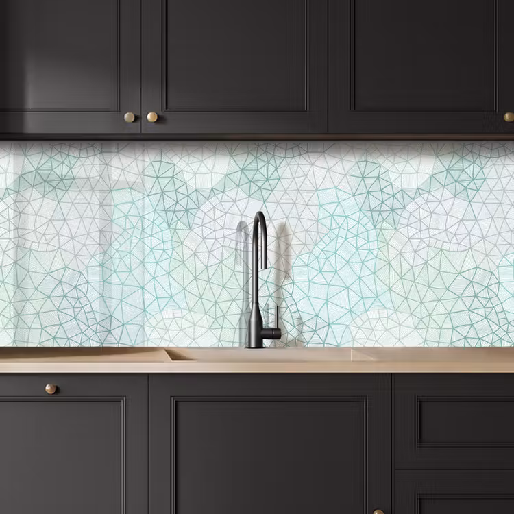 Geometrie - Patroon - Groen keuken achterwand 2 middel 871 -sfeer1