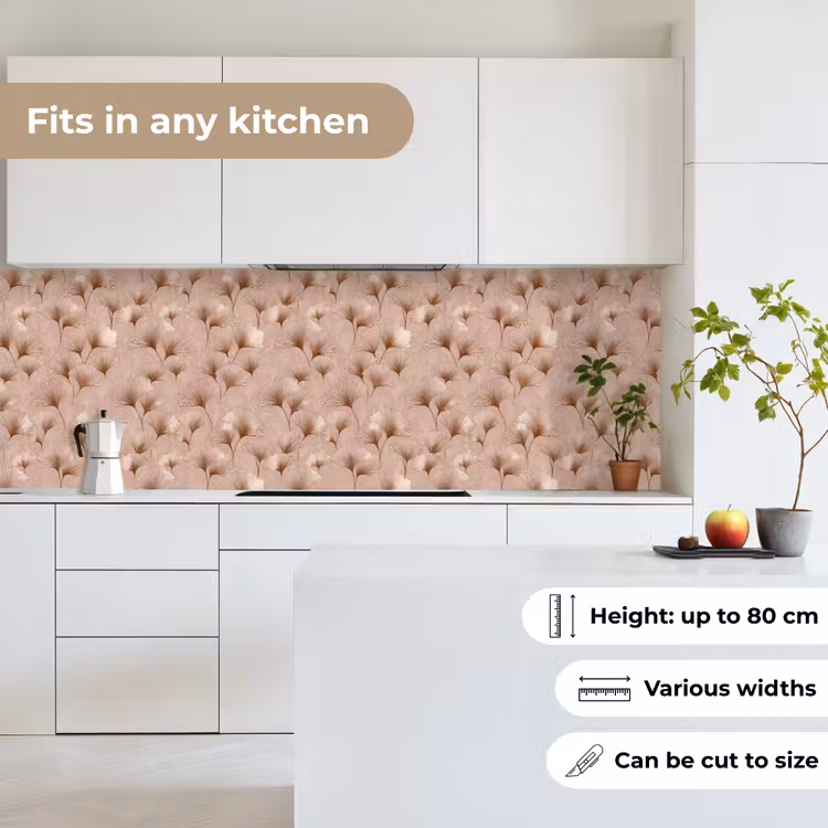 Ginkgo - Patroon - Roze keuken achterwand 2 groot 857 -sfeer4_UK