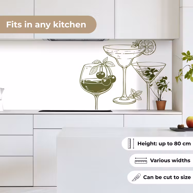 Glazen - Cocktails - Groen keuken achterwand 2 middel -sfeer4_UK