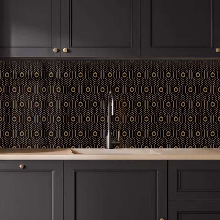 Goud - Illusie - Patroon keuken achterwand 2 middel 871 -sfeer1
