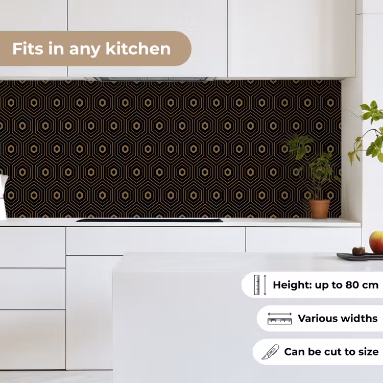 Goud - Illusie - Patroon keuken achterwand 2 middel 871 -sfeer4_UK