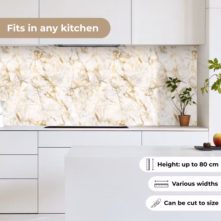 Goud - Licht - Nerf - Marmer keuken achterwand 2 middel 871 -sfeer4_UK