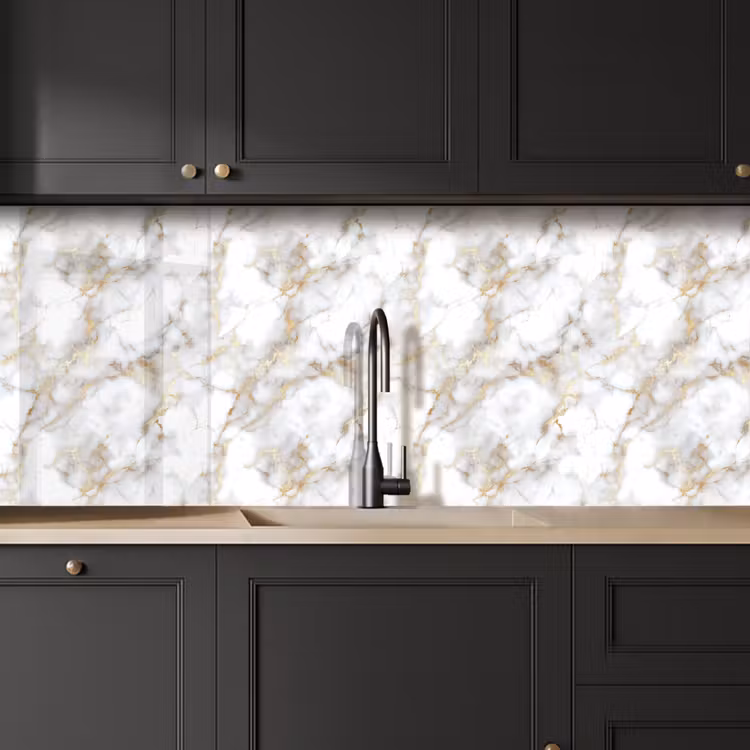 Gouden aders - Marmer - Wit keuken achterwand 2 middel 871 -sfeer1