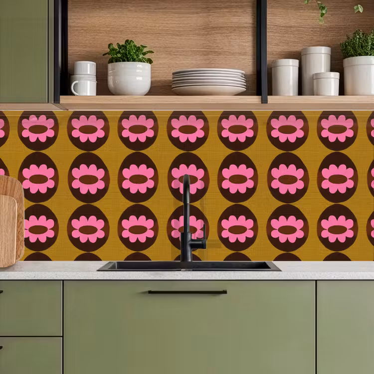 Grafisch - Patroon - Kleurrijk keuken achterwand 2 middel 871 -sfeer3
