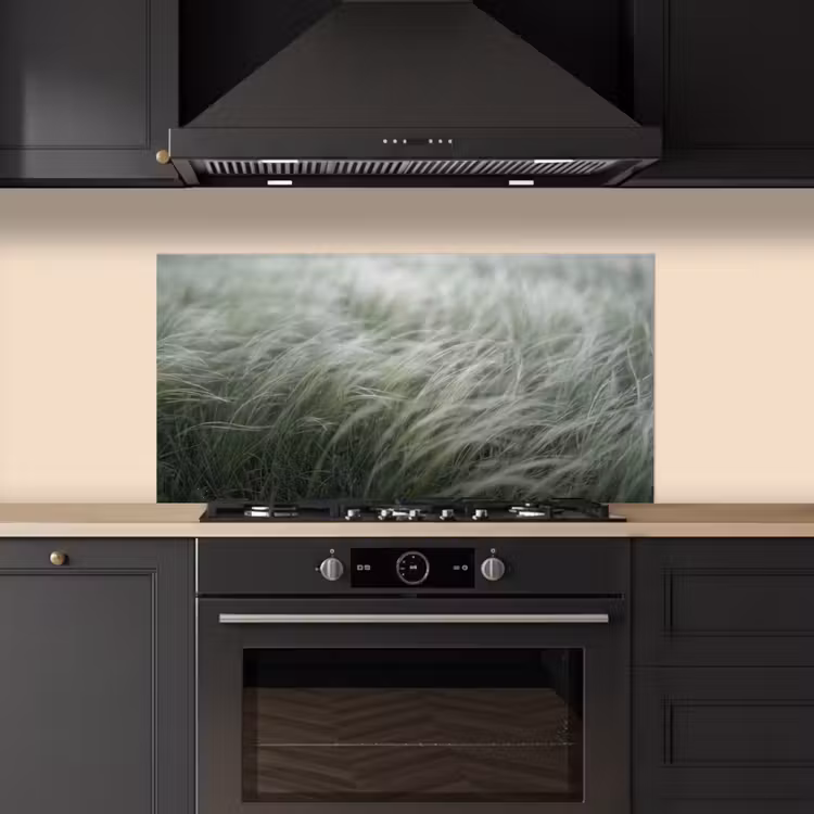 Gras - Wazig - Natuur - Groen - Zacht keuken achterwand spatscherm middel -sfeer1
