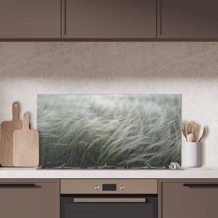 Gras - Wazig - Natuur - Groen - Zacht keuken achterwand spatscherm middel -sfeer2