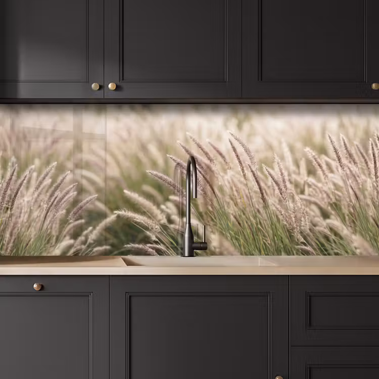 Gras - Close up - Groen keuken achterwand 2 middel -sfeer1