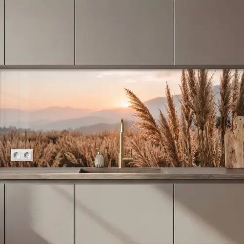 Gras - Veld - Zon - Natuur keuken achterwand 2 middel zz_3dshopping