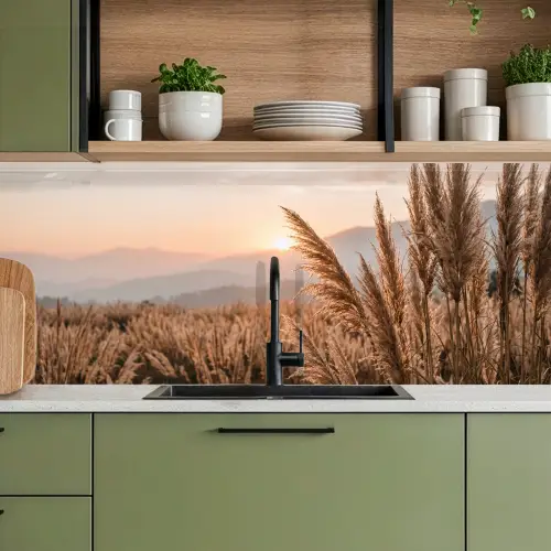 Gras - Veld - Zon - Natuur keuken achterwand 2 middel -sfeer3