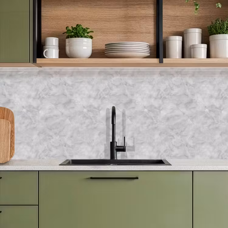 Grijs - Marmer - Mat keuken achterwand 2 middel 871 -sfeer3