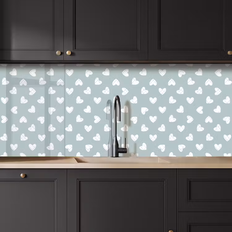 Groen - Design - Geometrie - Patroon keuken achterwand 2 middel 871 -sfeer1