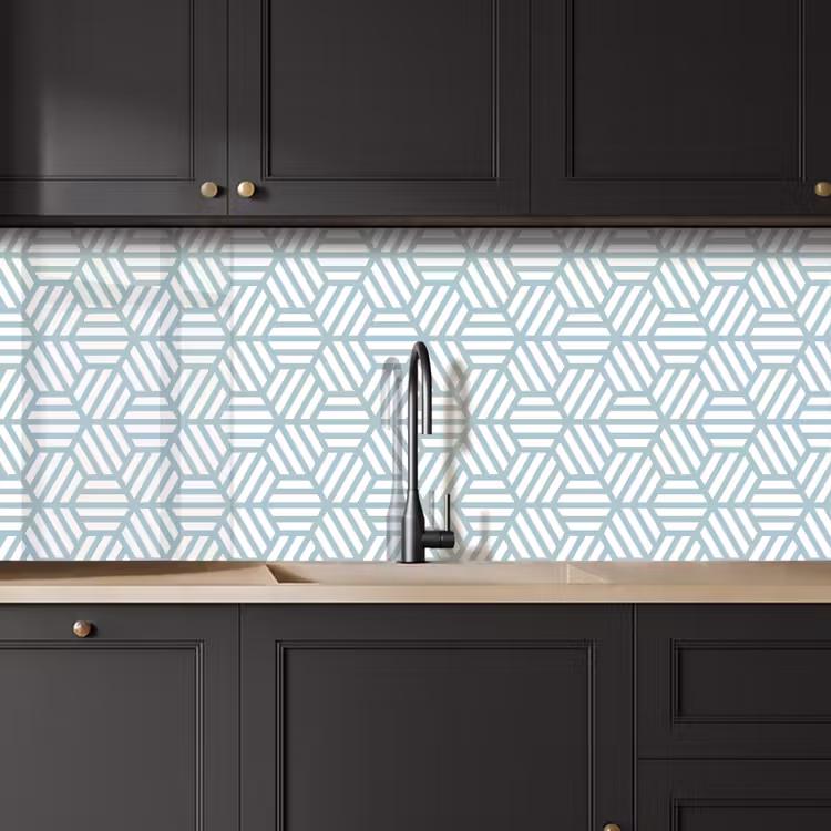 Groen - Geometrie - Patronen - Abstract keuken achterwand 2 middel 871 -sfeer1