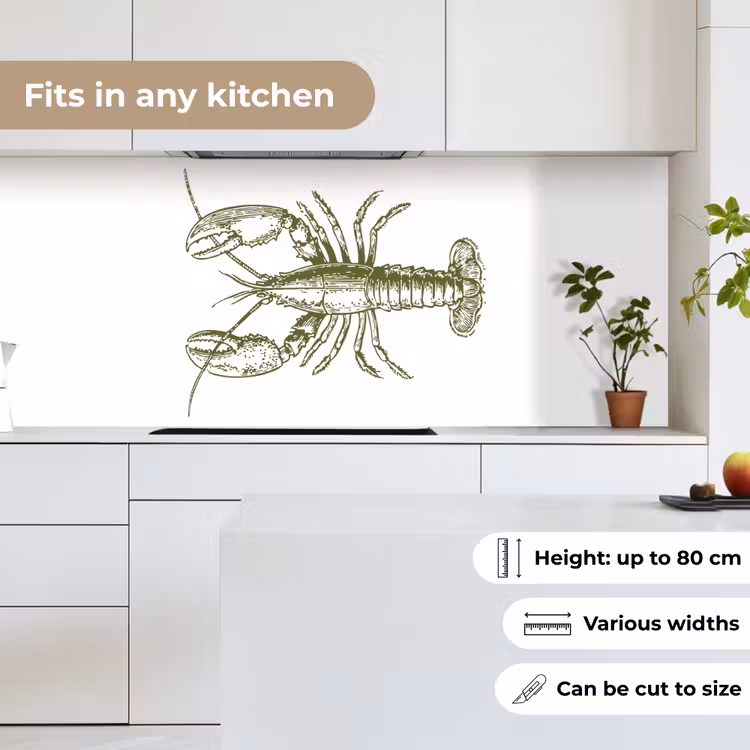 Groen - Kreeft - Wit keuken achterwand 2 middel -sfeer4_UK