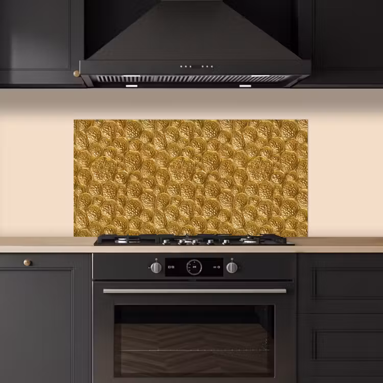 Gehamerd - Mozaïek - Antiek - Goud keuken achterwand spatscherm middel 899 -sfeer1