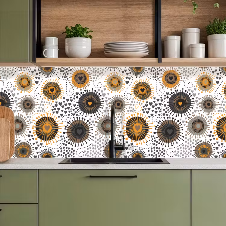 Hart - Jaren 50 - Patroon keuken achterwand 2 middel 871 -sfeer3