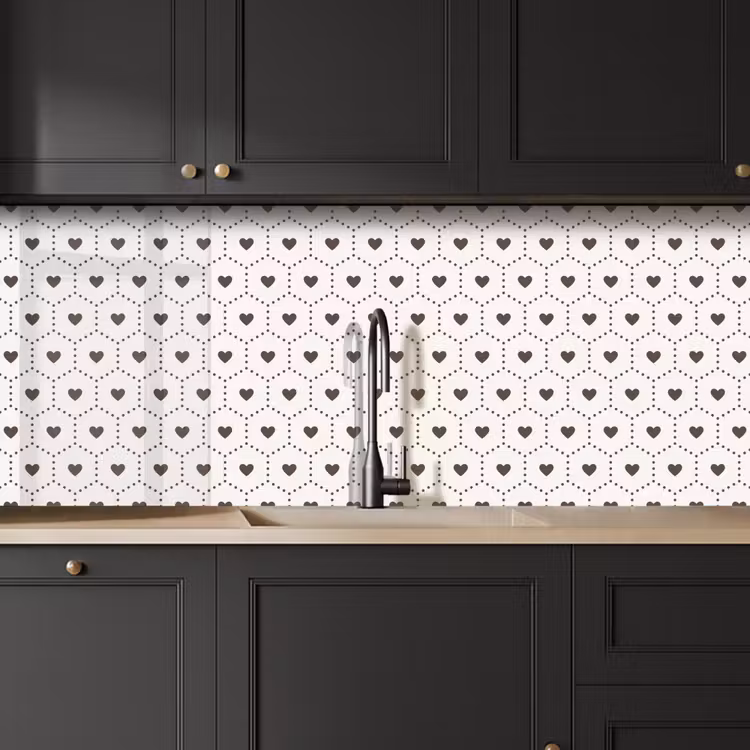 Hart - Design - Geometrie - Patroon keuken achterwand 2 middel 871 -sfeer1