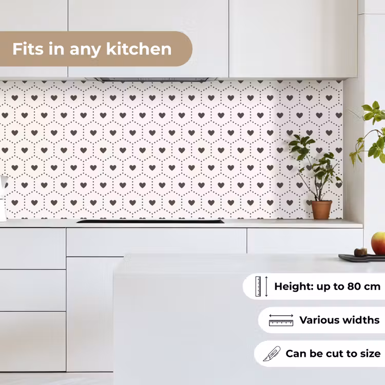 Hart - Design - Geometrie - Patroon keuken achterwand 2 middel 871 -sfeer4_UK
