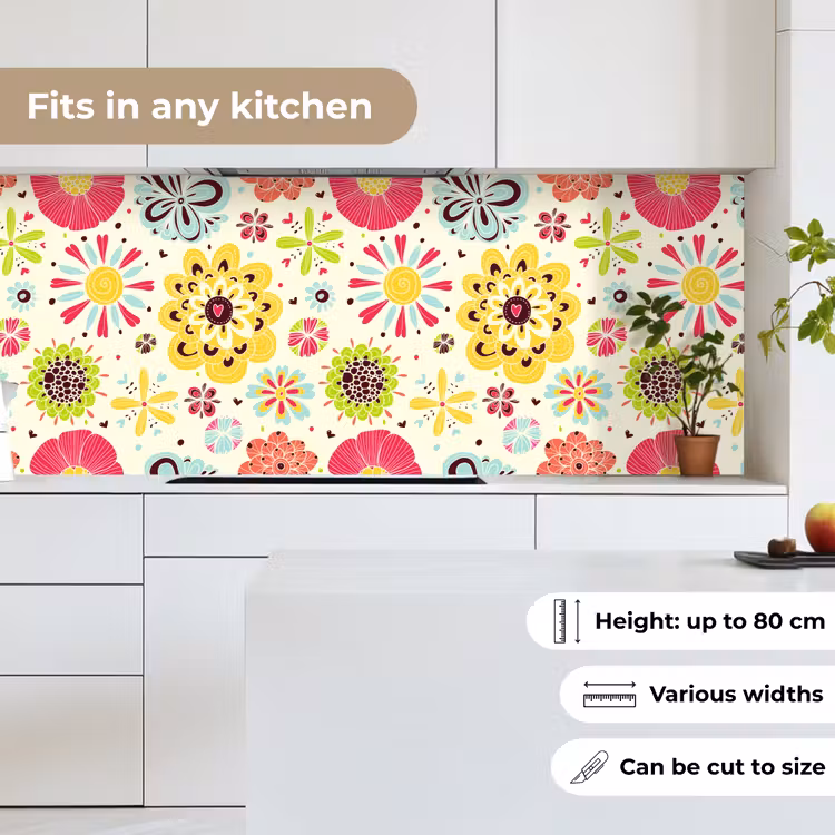 Hart - Bloemen - Patronen keuken achterwand 2 middel 871 -sfeer4_UK
