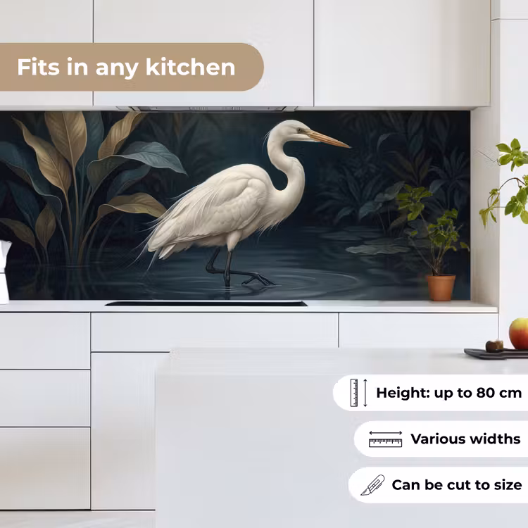 Reiger - Water - Natuur - Modern - Wit keuken achterwand 2 middel -sfeer4_UK