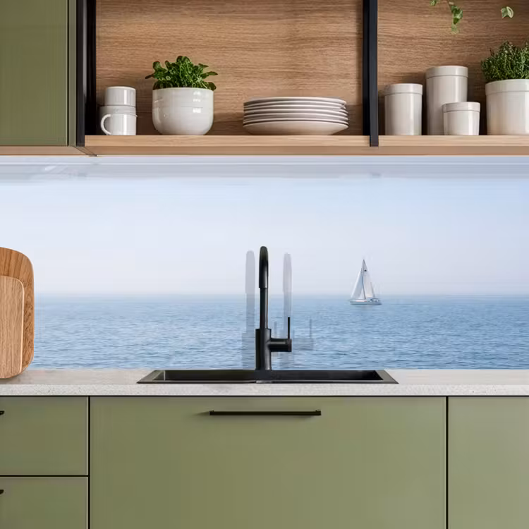 Horizon - Zeilboot - Zee keuken achterwand 2 middel -sfeer3