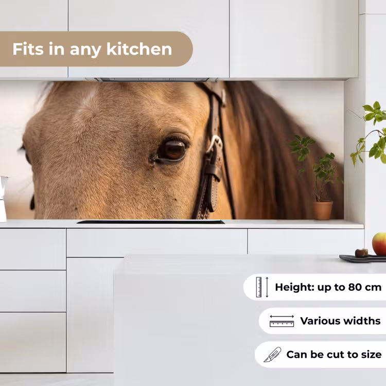 Paard - Oog - Bruin keuken achterwand 2 middel -sfeer4_UK