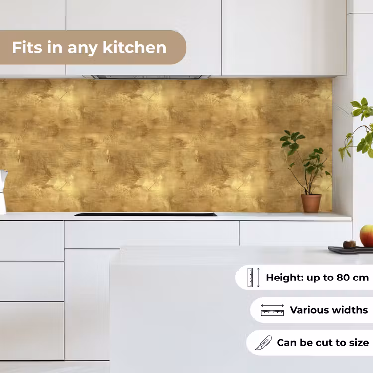 Industrieel - Textuur - Goud keuken achterwand 2 middel 871 -sfeer4_UK