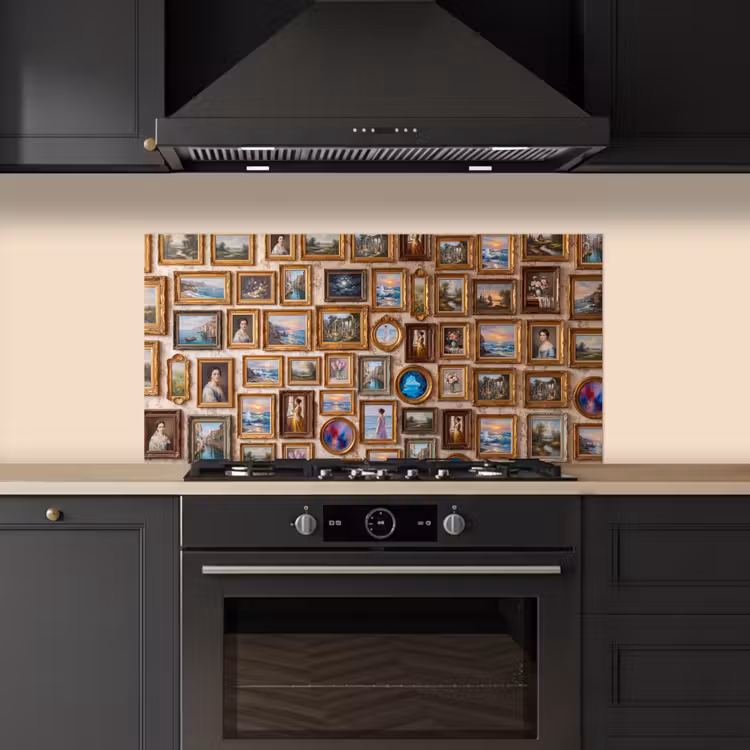 Interieur - Kunst - Collectie - Klassiek - Goud keuken achterwand spatscherm middel -sfeer1