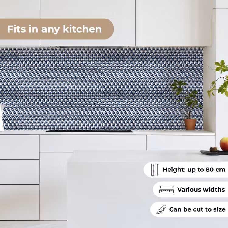 Japan - Blauw - Wit - Patronen keuken achterwand 2 middel 871 -sfeer4_UK