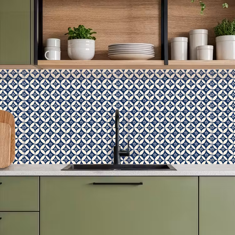 Japan - Patronen - Blauw keuken achterwand 2 middel 871 -sfeer3