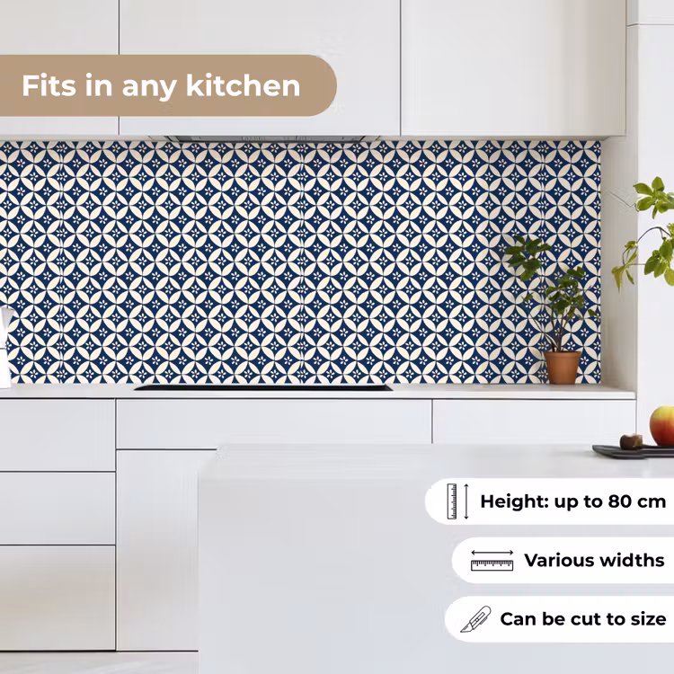 Japan - Patronen - Blauw keuken achterwand 2 middel 871 -sfeer4_UK