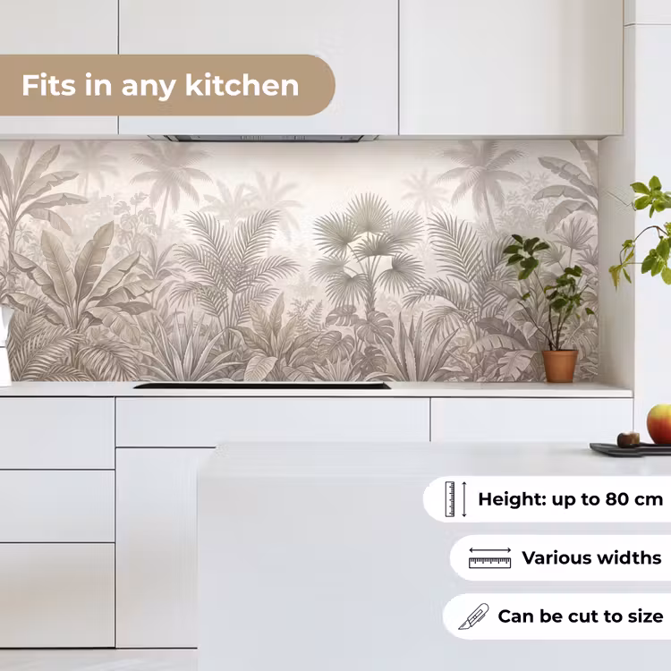 Jungle - Tropisch - Natuur -Vintage - Beige keuken achterwand 2 middel -sfeer4_UK