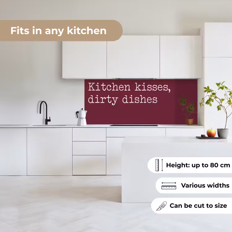 Kitchen kisses, dirty dishes keuken achterwand 2 middel -sfeer4_UK