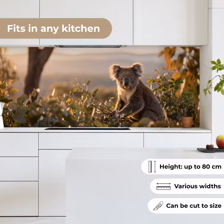 Koala - Bladeren - Ochtendlicht keuken achterwand 2 middel -sfeer4_UK