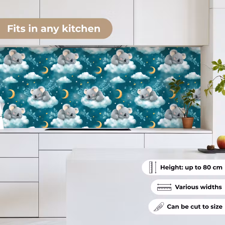 Koala's - Betoverend - Blauw keuken achterwand 2 middel 871 -sfeer4_UK