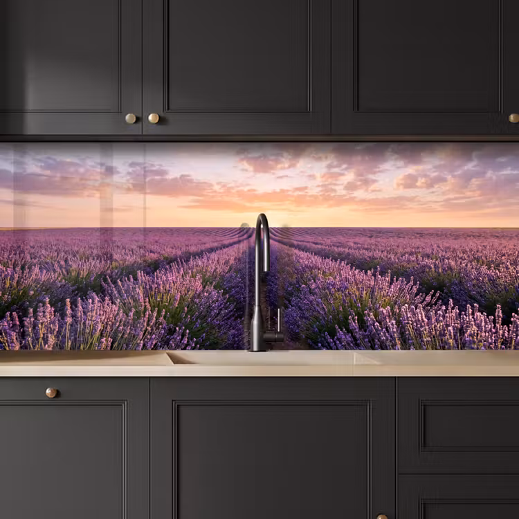 Landschap - Lavendelveld - Paars keuken achterwand 2 middel -sfeer1