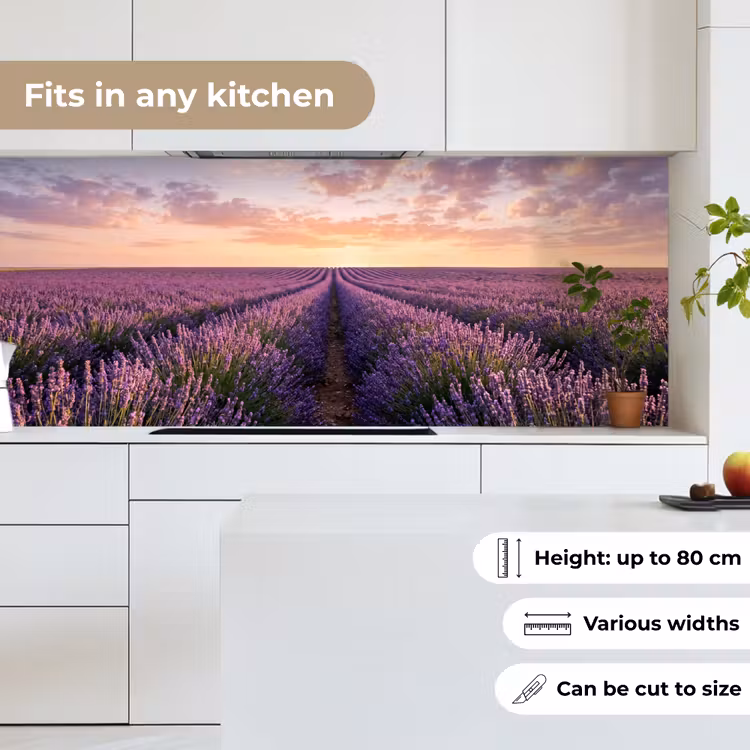 Landschap - Lavendelveld - Paars keuken achterwand 2 middel -sfeer4_UK