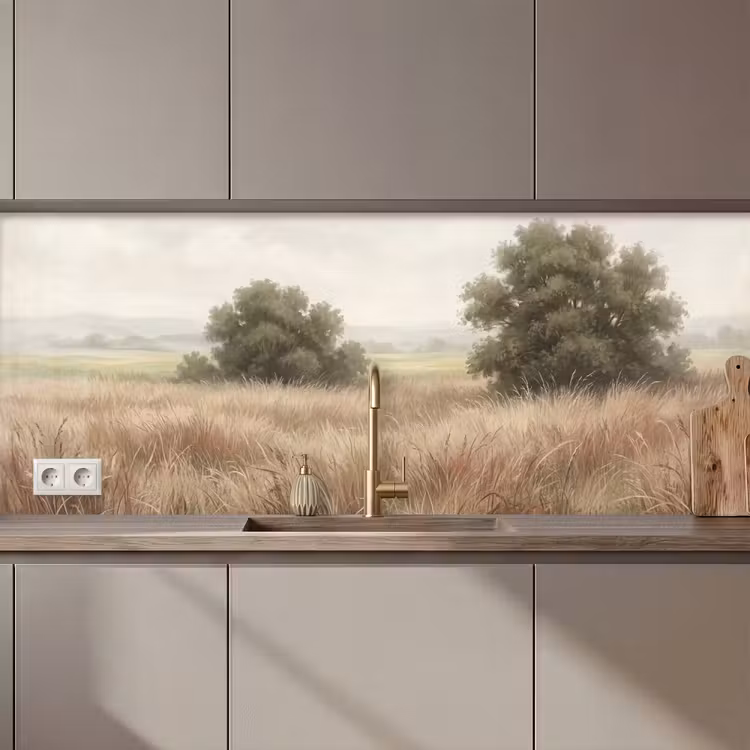 Landschap - Minimalistisch - Beige keuken achterwand 2 middel zz_3dshopping