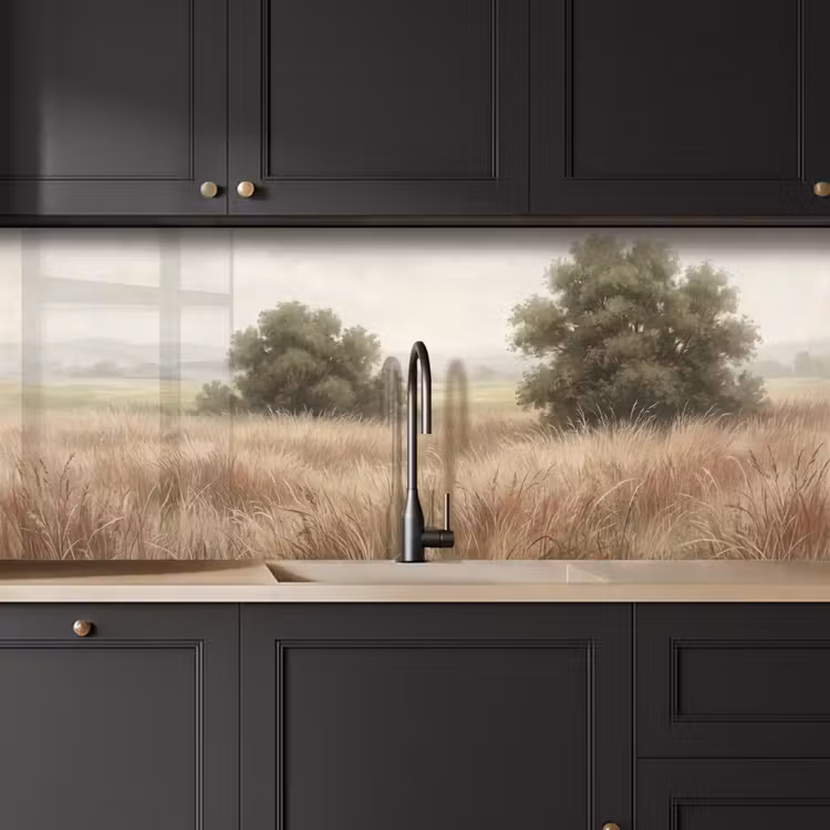 Landschap - Minimalistisch - Beige keuken achterwand 2 middel -sfeer1