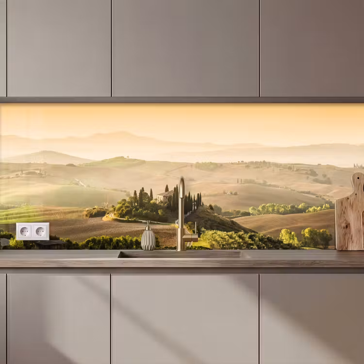 Landschap - Toscane - Ochtendlicht keuken achterwand 2 middel zz_3dshopping