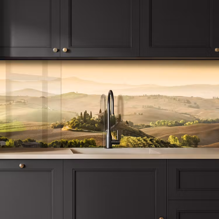 Landschap - Toscane - Ochtendlicht keuken achterwand 2 middel -sfeer1