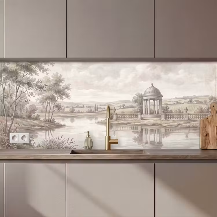 Landschap - Water - Natuur - Sepia keuken achterwand 2 middel zz_3dshopping