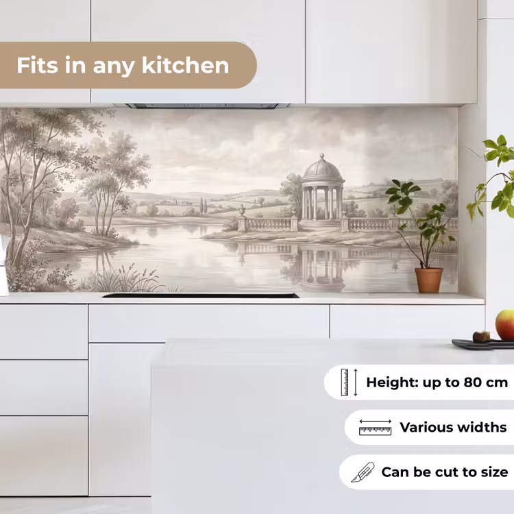 Landschap - Water - Natuur - Sepia keuken achterwand 2 middel -sfeer4_UK
